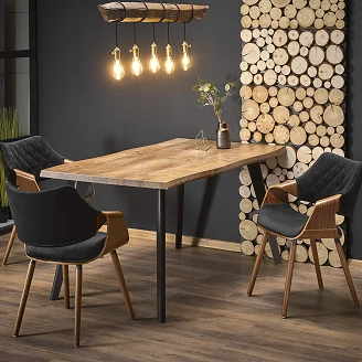 Spisebord <strong>Keldy</strong>  Naturlig Eik, Svart 150x90 cm