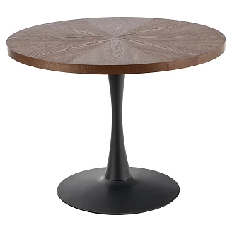 Spisebord <strong>Carvon</strong>  Valnøtt, Svart Ø100 cm