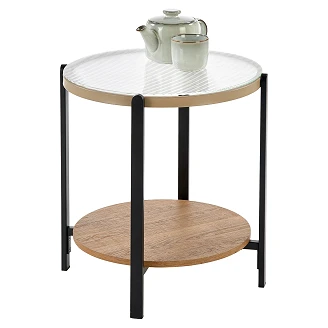 Salongbord <strong>Lanvo</strong>  Naturlig, Svart 53x53 cm