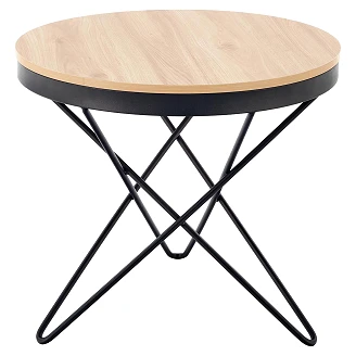 Salongbord <strong>Leyvon</strong>  Naturlig, Svart 60x60 cm