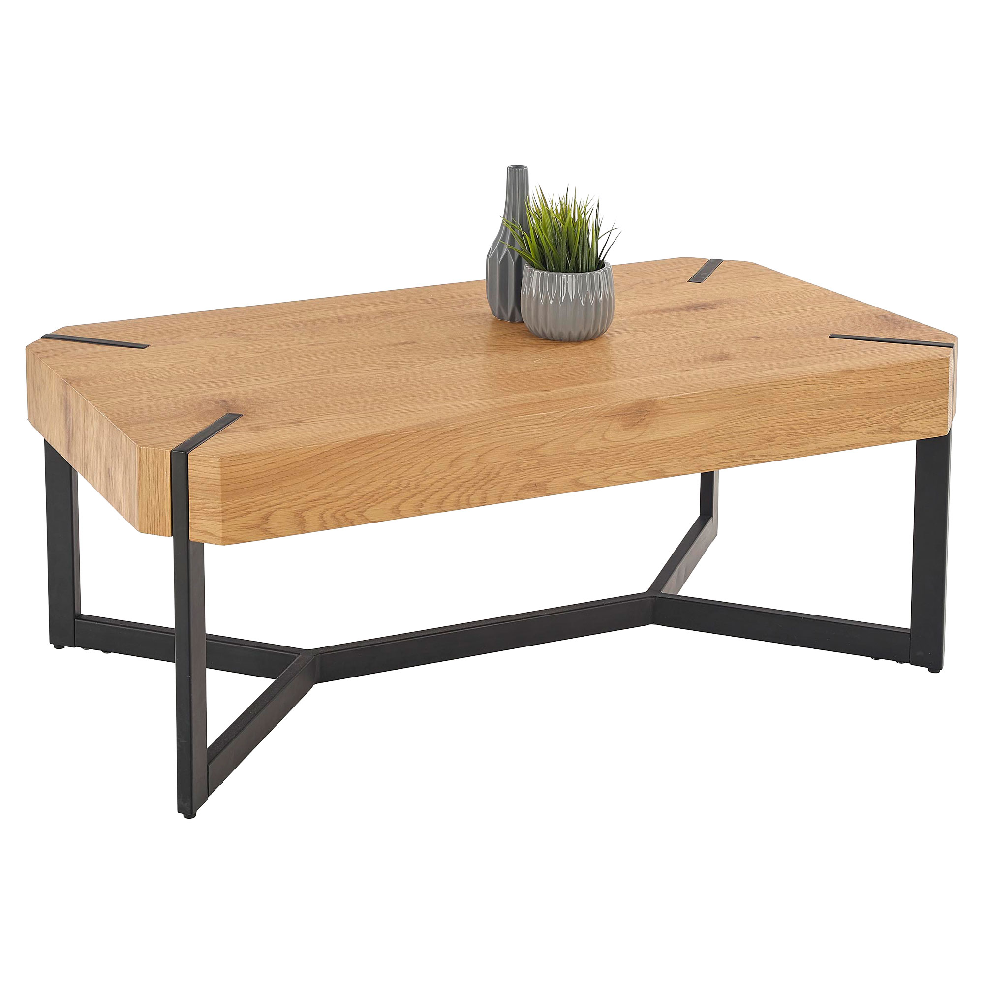 Salongbord Laven Gyllen Eik, Svart 110x60 cm