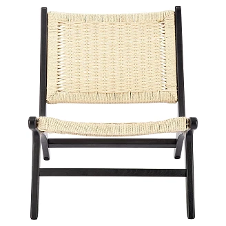 Hagestol <strong>Akor</strong>  Svart, Naturfarget 84x65 cm