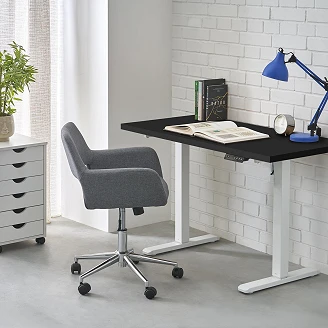 Skrivebord <strong>Elmre</strong>  Svart, Hvit 60x120 cm