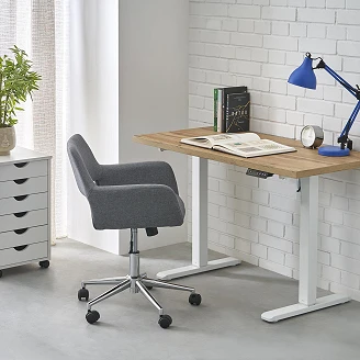 Skrivebord Elmre Artisan Oak, Hvit 60x120 cm