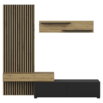 Konsollbord <strong>Velix</strong>  210x210 cm Artisan Oak, Svart
