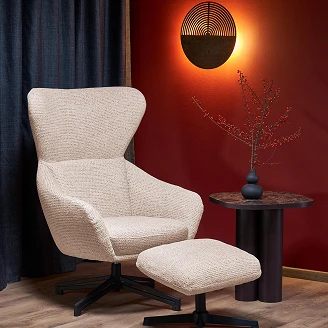 Lenestol <strong>Izel</strong>  Beige 85x75 cm
