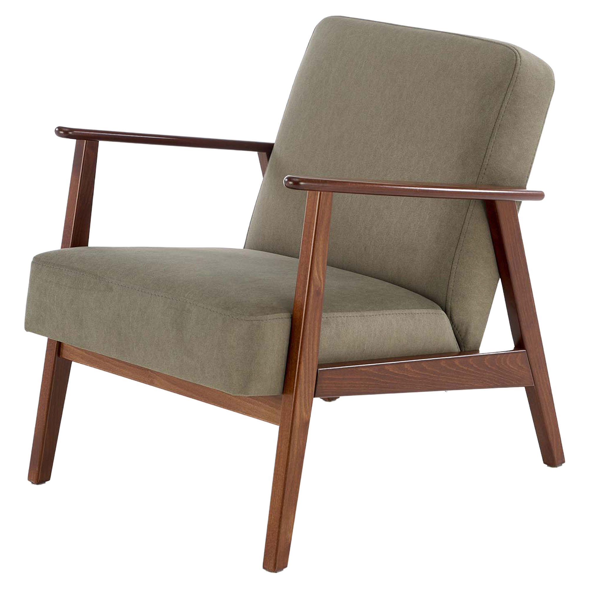 Lenestol Genox Oliven, Mørk Valnøtt 77x65 cm