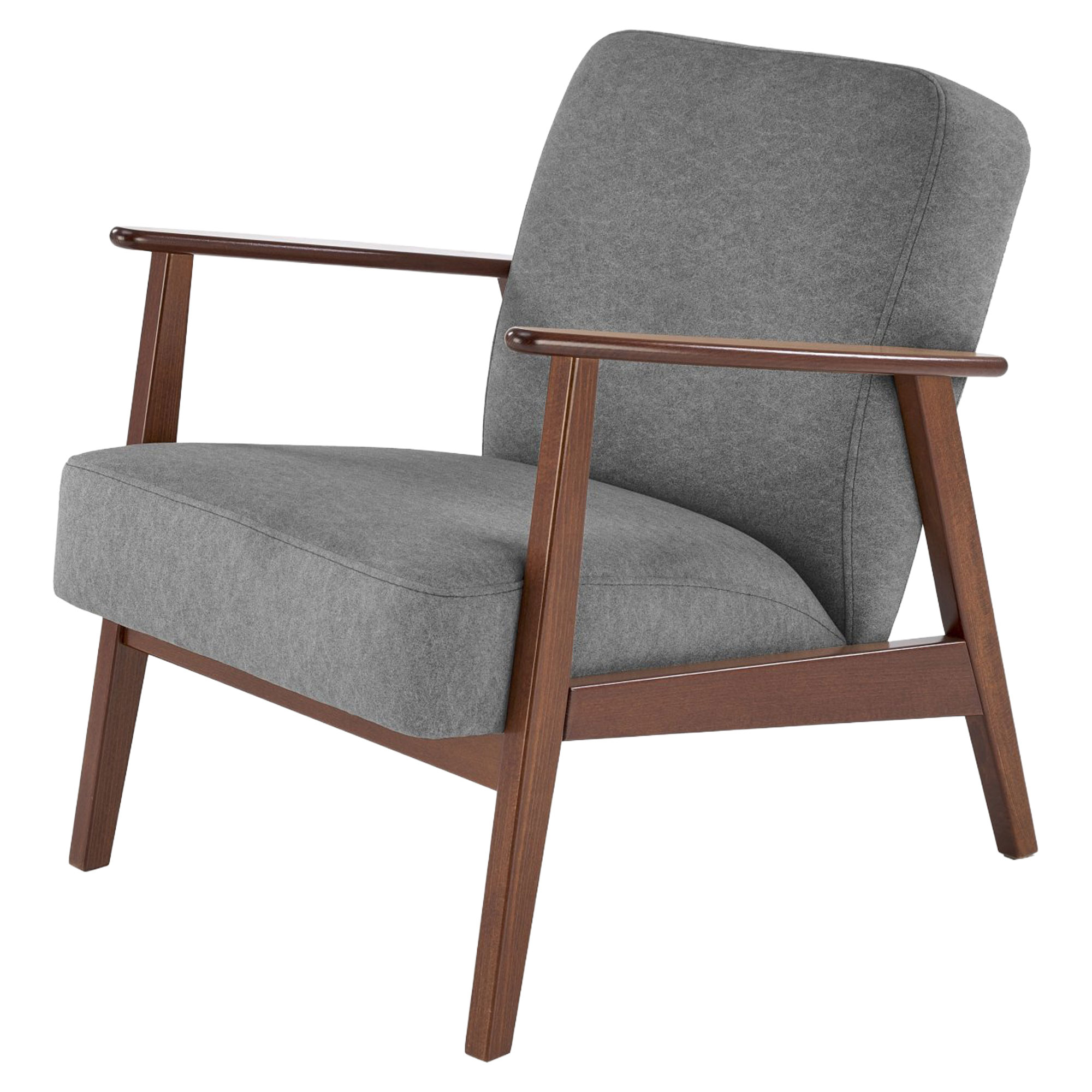 Lenestol Genox Grå, Mørk Valnøtt 77x65 cm