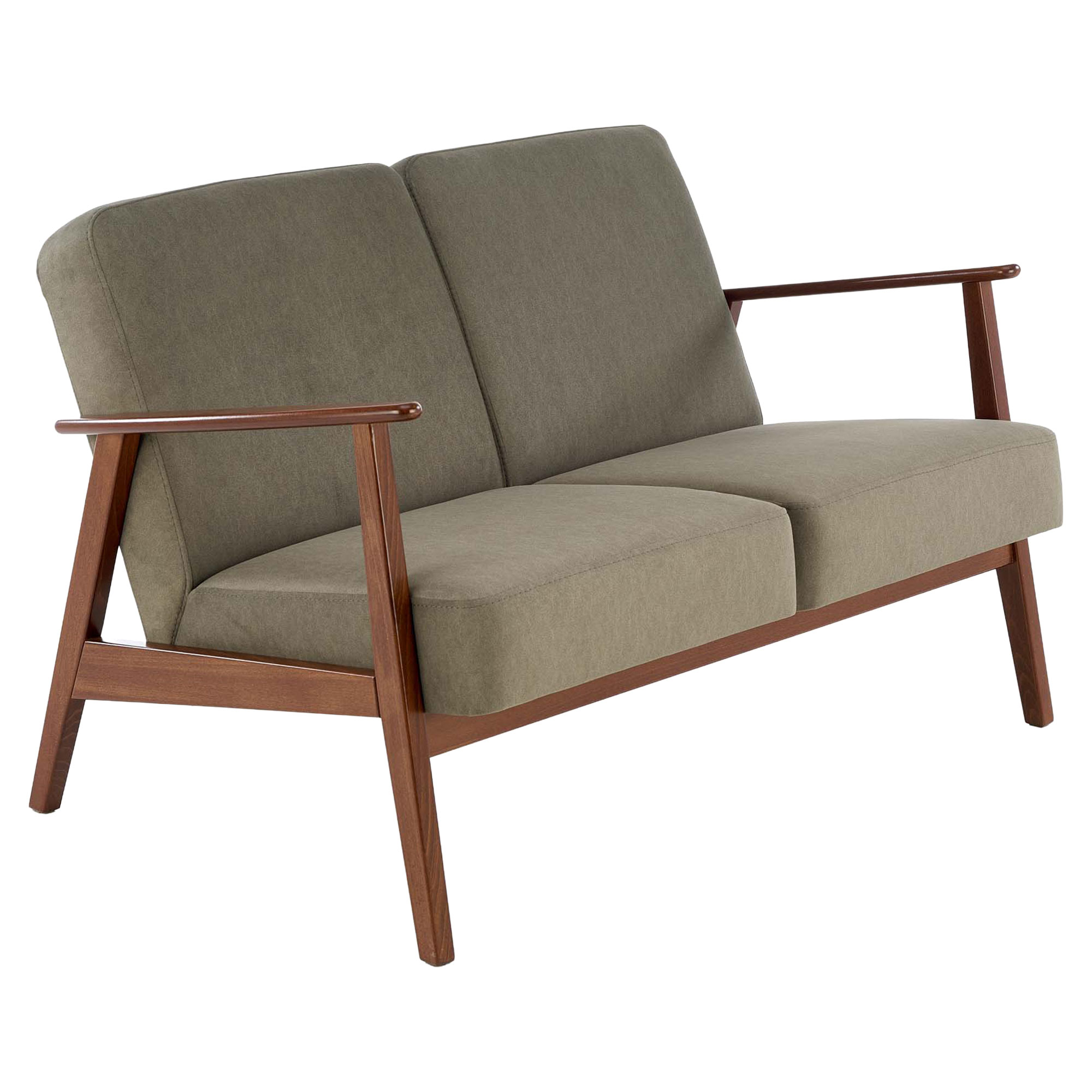 Sofa Genox Oliven, Mørk Valnøtt 77x120 cm