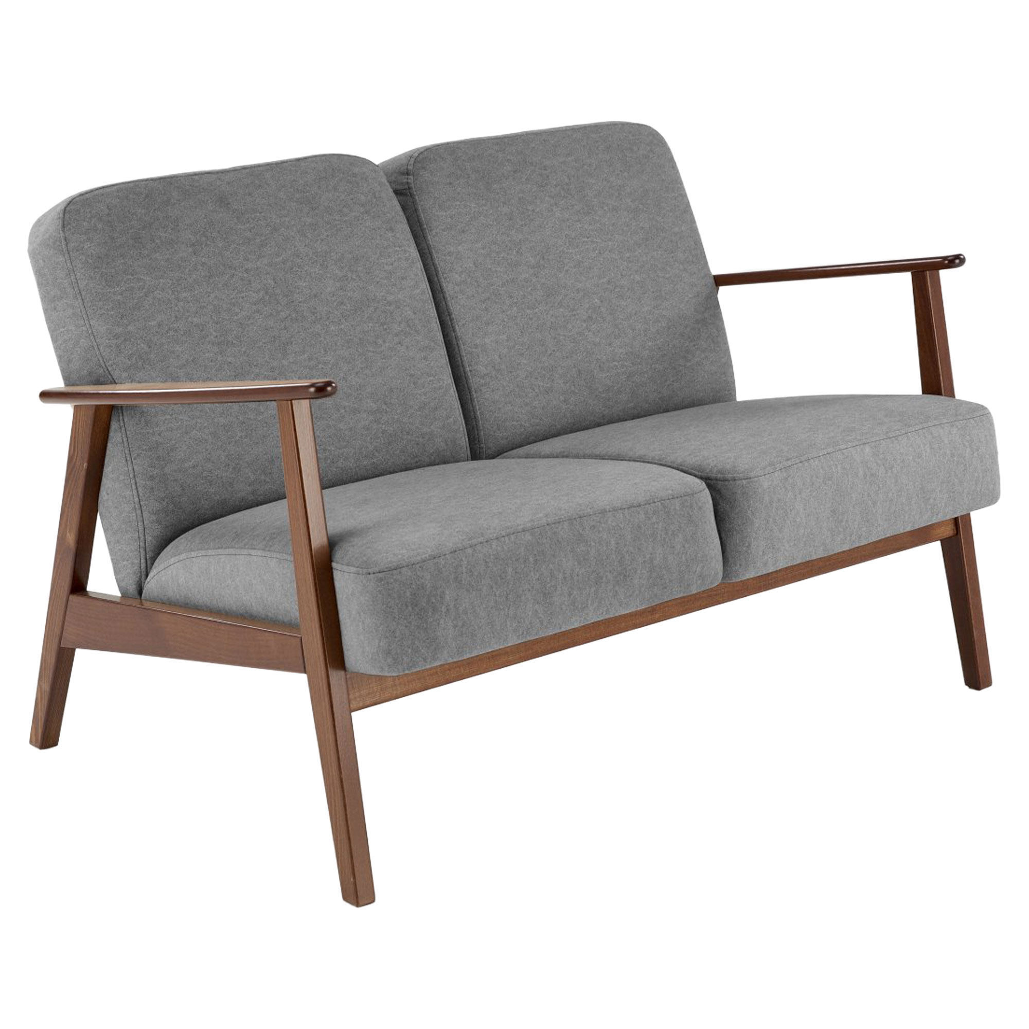 Sofa Genox Grå, Mørk Valnøtt 77x120 cm