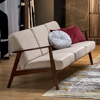Sofa <strong>Genox</strong>  Beige, Mørk Valnøtt 77x175 cm