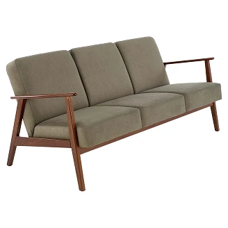 Sofa <strong>Genox</strong>  Oliven, Mørk Valnøtt 77x175 cm