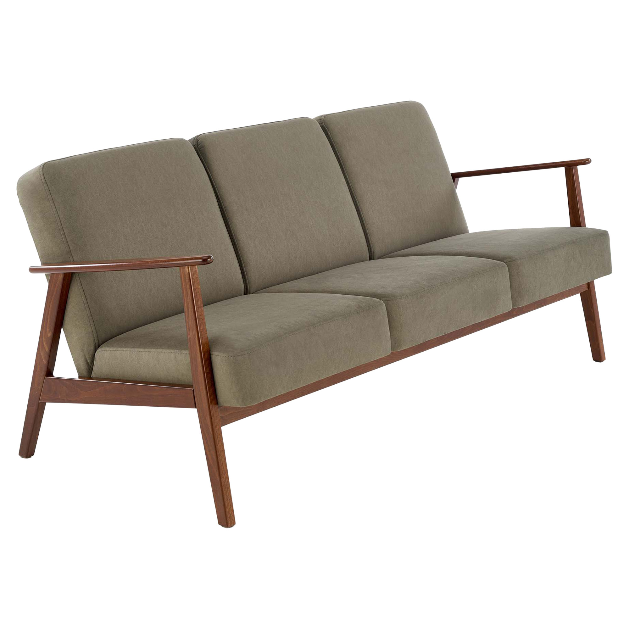 Sofa Genox Oliven, Mørk Valnøtt 77x175 cm