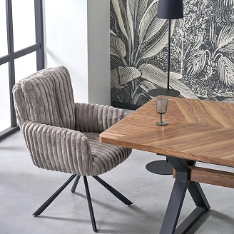 Stol med Armlener <strong>Fenlo</strong>  Grå 68x62 cm