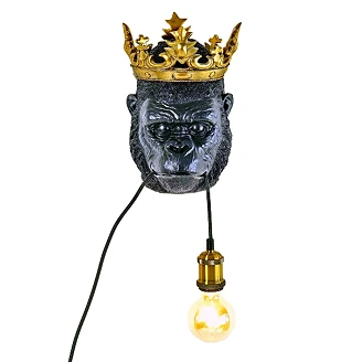 Werner Voss Vegglampe <strong>Kong</strong>  Svart Blank