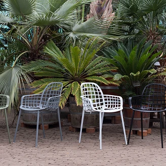 Zuiver Hagestol med Armlene <strong>Albert Kuip Garden</strong>  Hvit