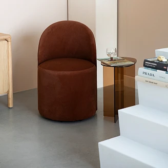 Zuiver Stol med Armlener <strong>Plush</strong>  Brun