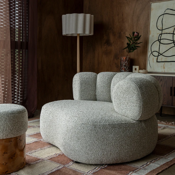 Dutchbone Stol med Armlener Duvane Beige