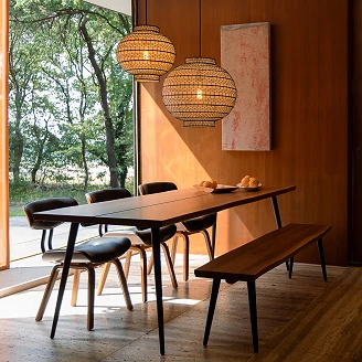 Dutchbone Spisebord <strong>Alagon</strong>  Valnøtt 200x90 cm