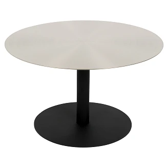 Zuiver Sofabord <strong>Snow</strong>  Silver, Svart Ø60 cm