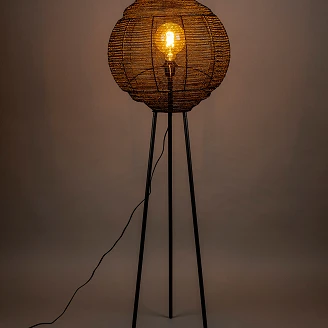 Dutchbone Gulvlampe <strong>Meezan</strong>  Svart