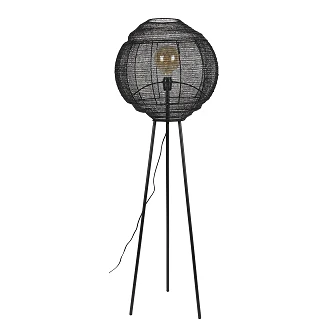 Dutchbone Gulvlampe <strong>Meezan</strong>  Svart