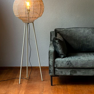 Dutchbone Gulvlampe <strong>Meezan</strong>  Grå