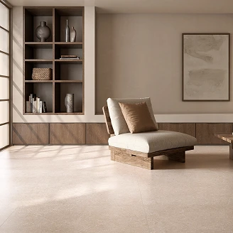 Gulvflis <strong>Uno</strong>  Beige Matt 100x100 cm