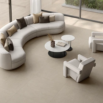 Gulvflis <strong>Lumera</strong>  Beige Matt 100x100 cm