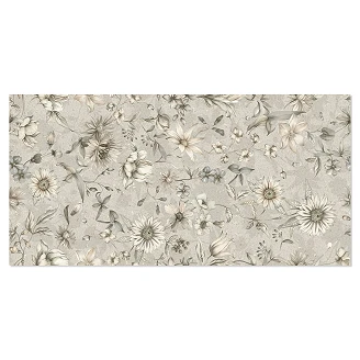 Veggflis <strong>Washi</strong>  Cream Blommor Matt 60x120 cm