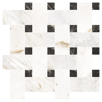 Marmor Mosaikk Gulvflis <strong>Canterbury</strong>  Kremhvit Strikk Matt 30x30 cm