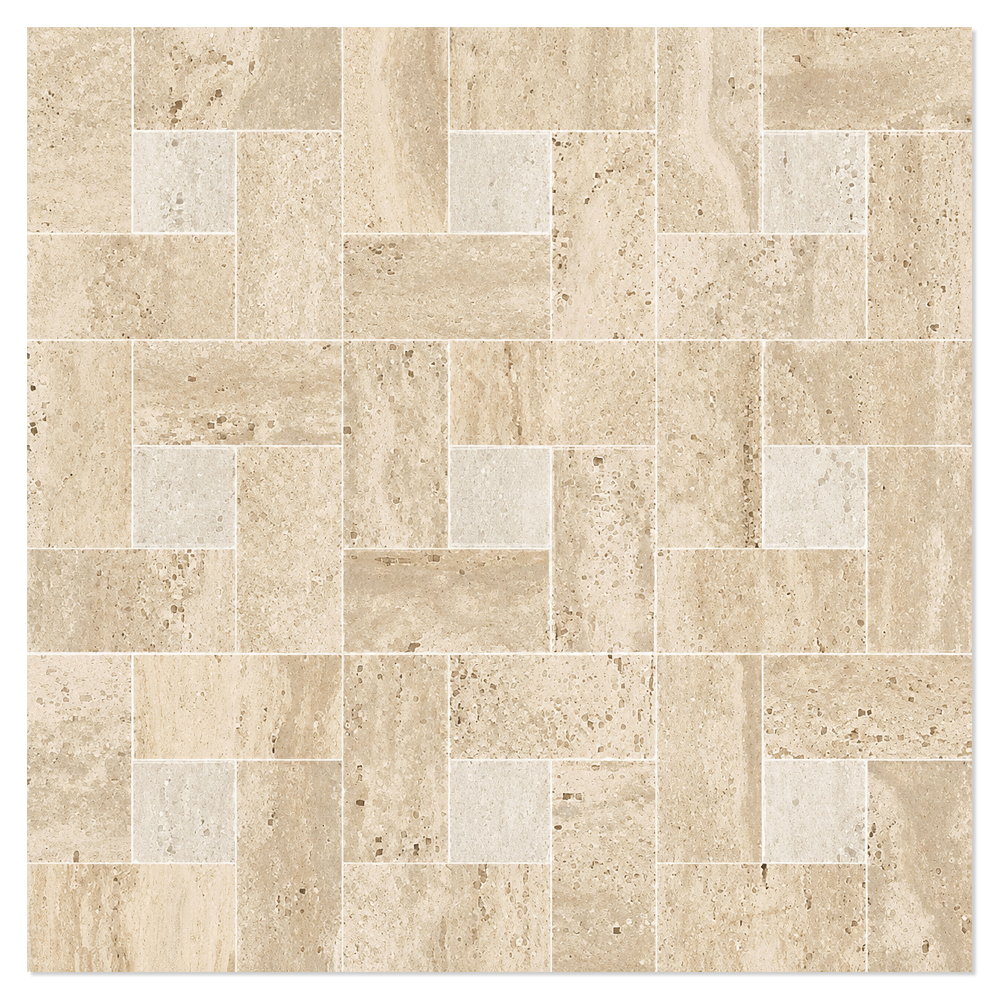 Mosaikk Gulvflis Tivora Mandel-Elfenben Moduler Matt 30x30 cm