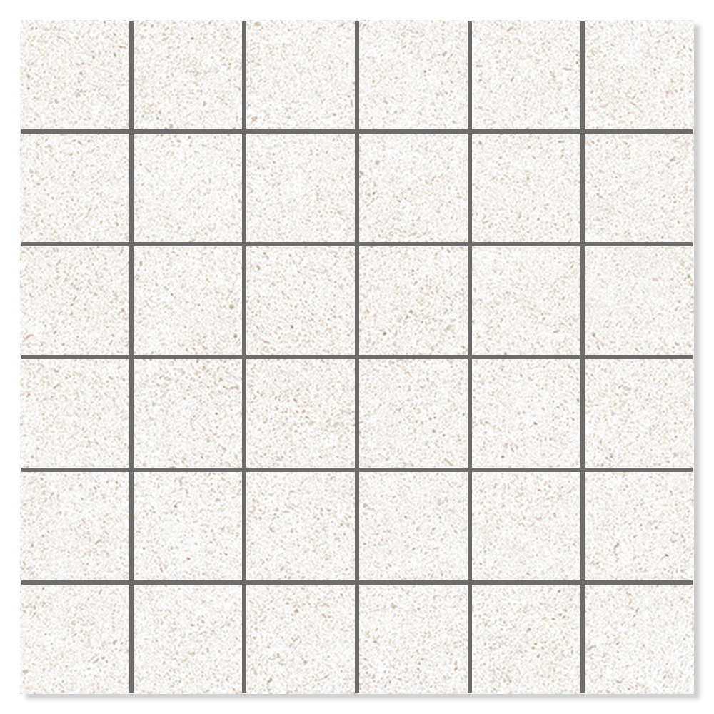 Mosaikk Gulvflis Alvar Soft Hvit Matt 30x30 cm