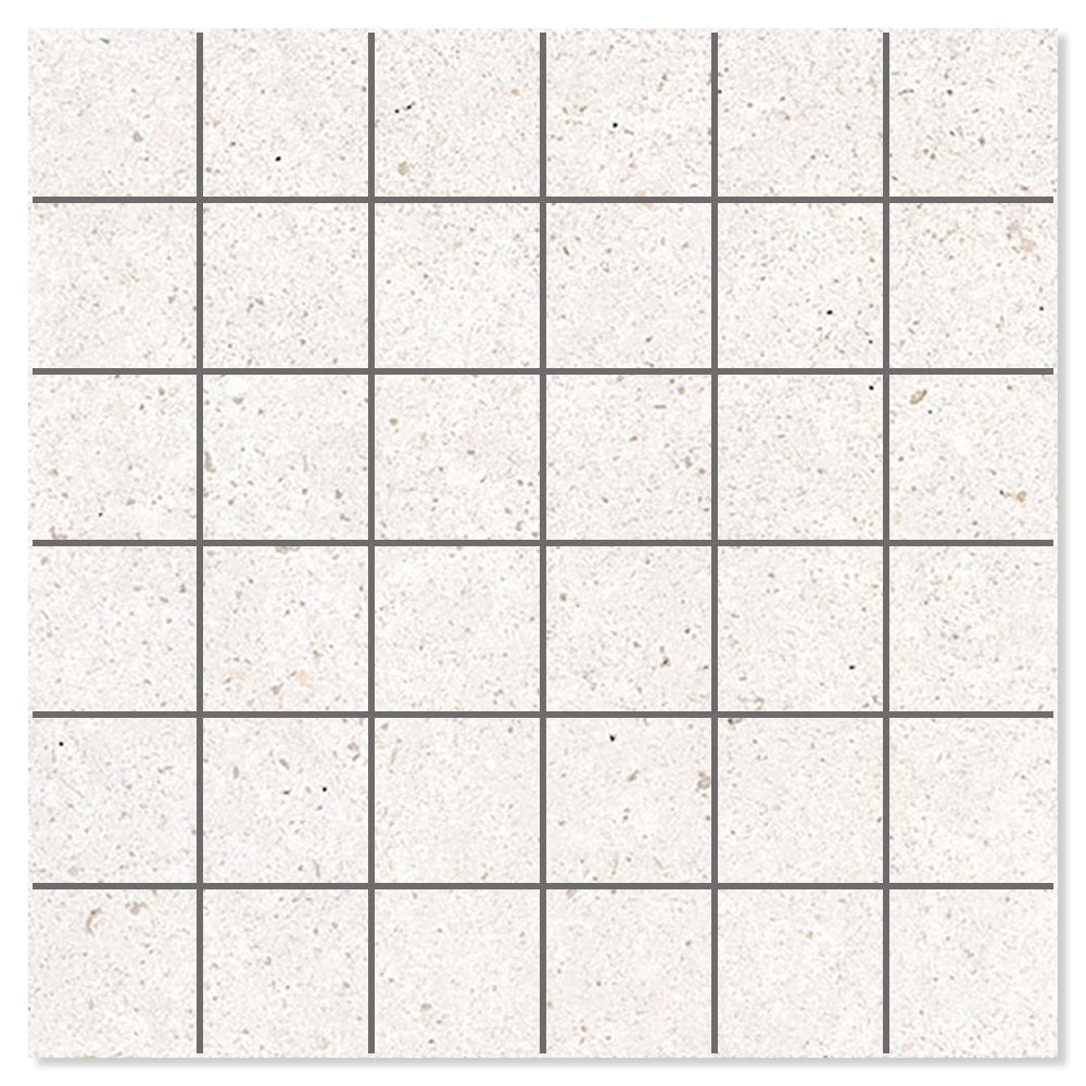Mosaikk Gulvflis Alvar Natural Hvit Matt 30x30 cm