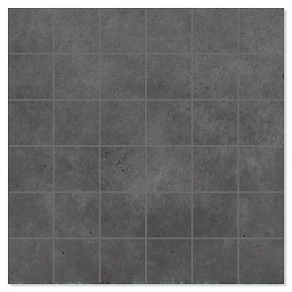 Mosaikk Gulvflis <strong>Alvar</strong>  Raw Svart Matt 30x30 cm