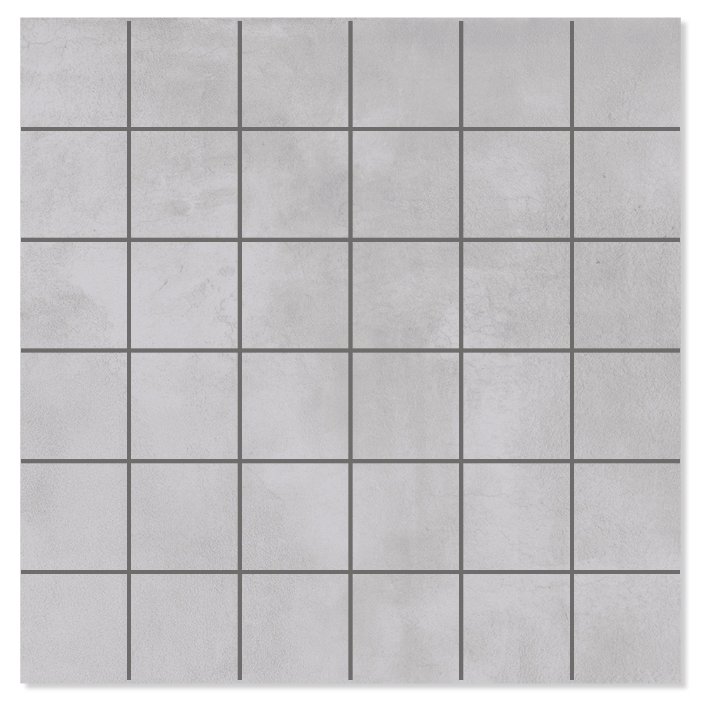 Mosaikk Gulvflis Delicate Raw Lys Grå Matt 30x30 cm