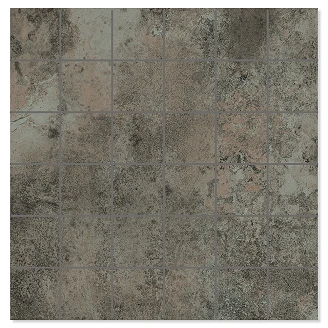 Mosaikk Gulvflis <strong>Metalcraft</strong>  Raw Mørk Grå Matt 30x30 cm