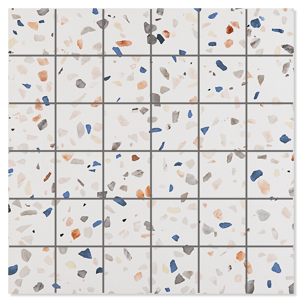 Mosaikk Gulvflis Frammenti Raw Flerfarget Matt 30x30 cm