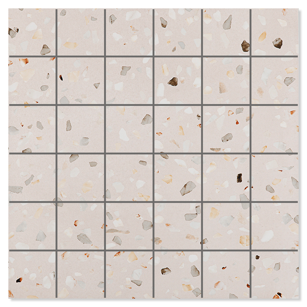 Mosaikk Gulvflis Frammenti Raw Beige Matt 30x30 cm