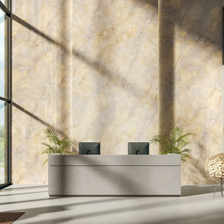 Marmor Gulvflis Orena Raw Perle Polert 120x280 cm
