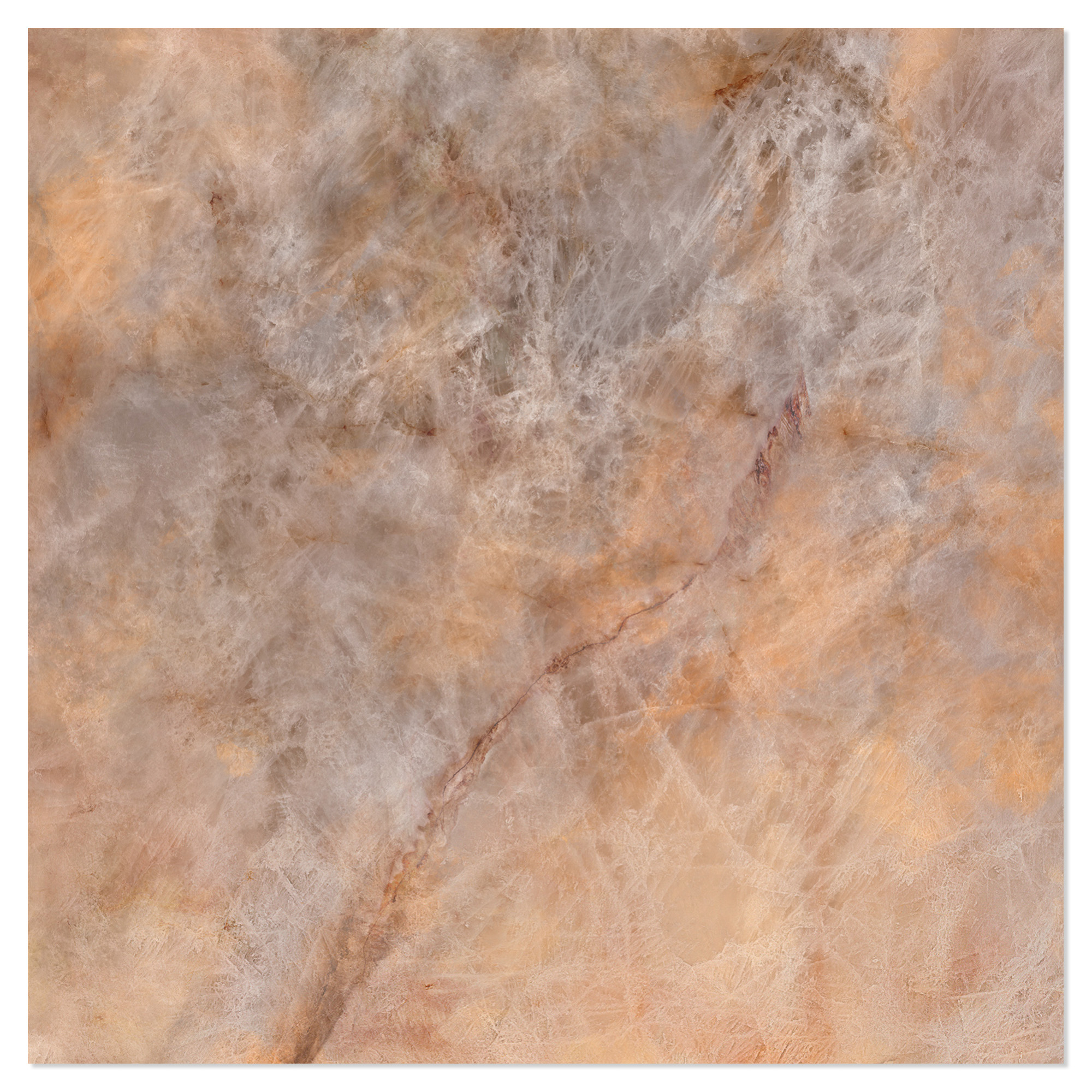 Marmor Gulvflis Orena Raw Bärnsten Polert 60x60 cm