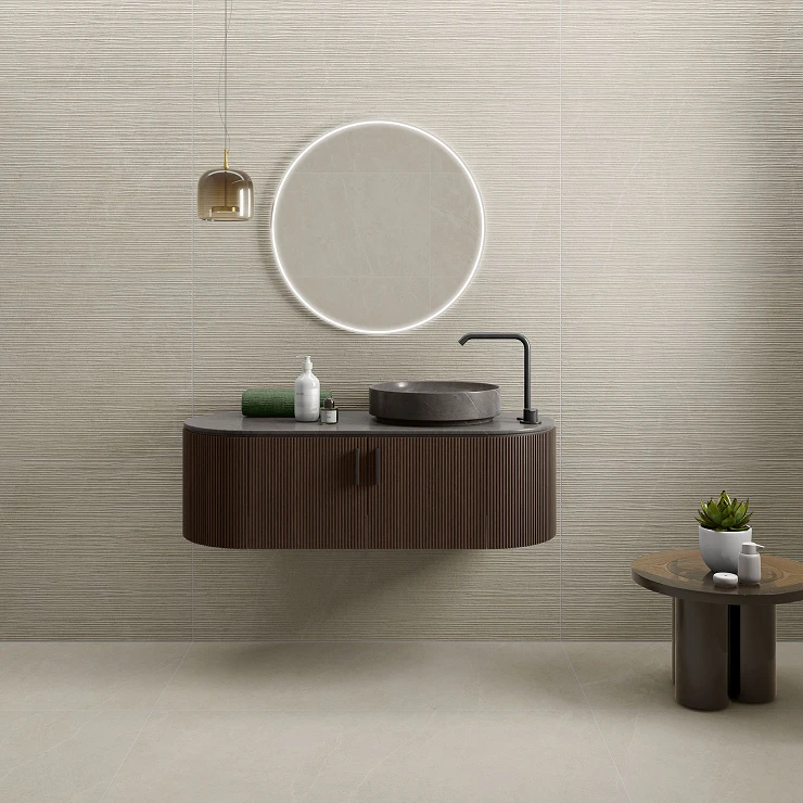 Veggflis Terva Raw Beige Matt Relieff 60x120 cm