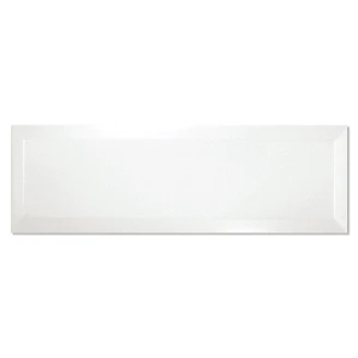 Veggflis <strong>Metro Fasat</strong>  Hvit Blank 10x30 cm
