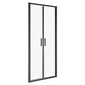 Dusjdør <strong>Solcore</strong>  90 cm Svart Matt Svingbar