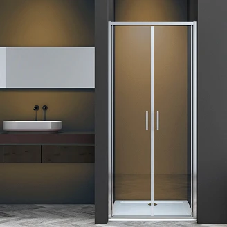 Dusjdør <strong>Solcore</strong>  100 cm Krom Blank Svingbar