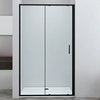 Dusjdør <strong>Solcore</strong>  100 cm Svart Matt Skyvbar
