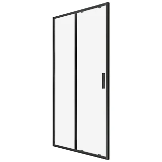 Dusjdør <strong>Solcore</strong>  100 cm Svart Matt Skyvbar