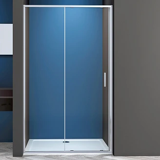Dusjdør <strong>Solcore</strong>  110 cm Krom Blank Skyvbar