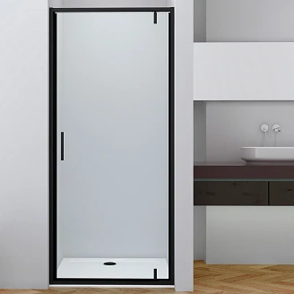 Dusjdør Solcore 80 cm Svart Matt Pivot