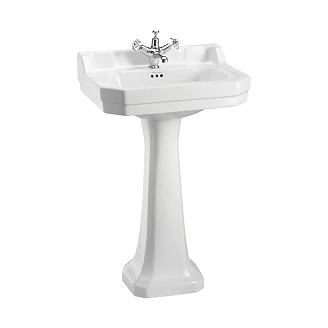 <strong>Burlington</strong>  Servant Edwardian 56 cm Hvit med Piedestal Hvit
